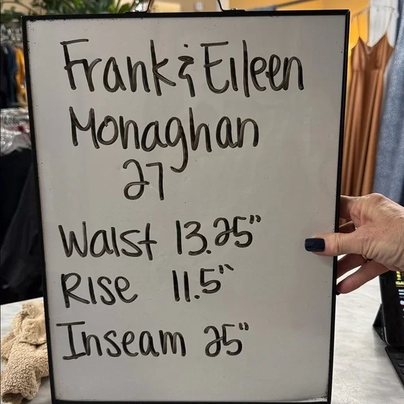 Frank & Eileen Monaghan Cream Cropped High Rise Denim Size 27 - Picture 7 of 13